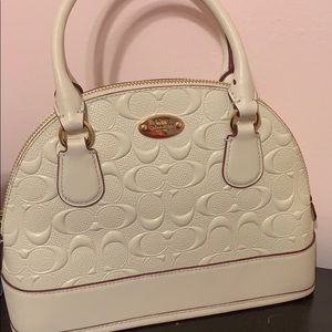 COACH F34052 white with red and crossbody strap